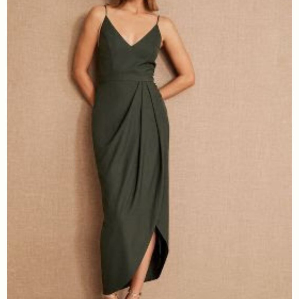 BHLDN Anabela V-neck Crepe Dress